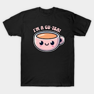 I'm A Cu-Tea Tea Lover Pun Funny T-Shirt